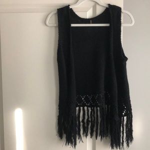 Crochet Fringe Sleeveless Top